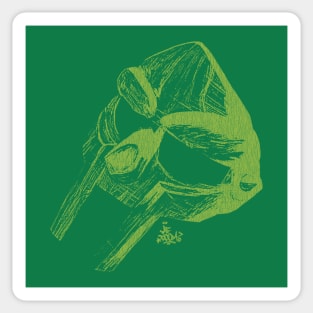 MF Doom Mask Green Sticker